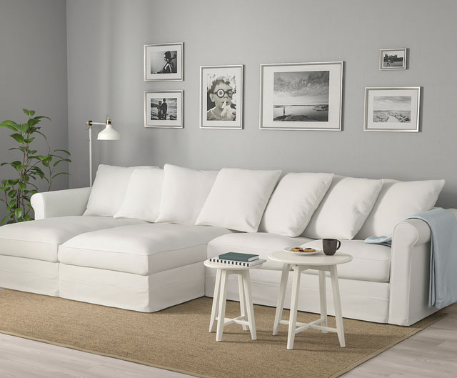 Άσπρος πολυθέσιος καναπές - Έπιπλα Χώρος - Σύρος